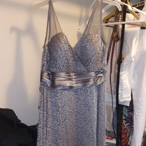 Silver formal dress price firm NWT